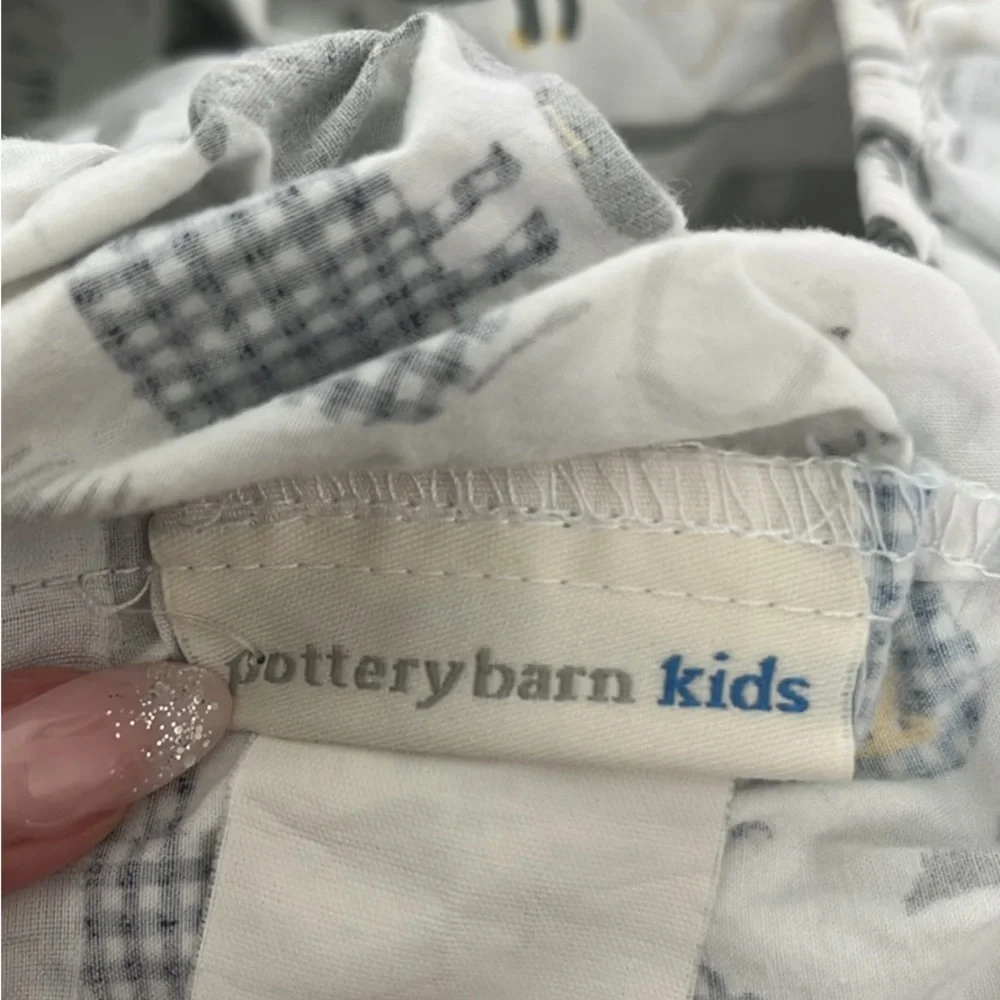 Pottery Barn Kids Baby Crib Set - Crib Skirt and 3 Fitted Crib Sheets